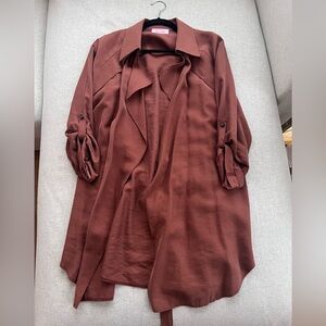 Rose colored Women's Trench Coat